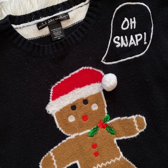 *sold* Oh Snap’ Gingerbread Man Ugly Sweater - Picture 4 of 8